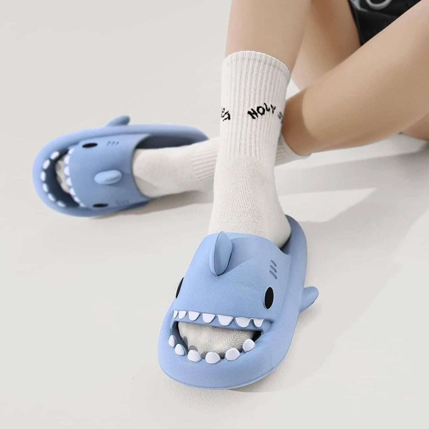 Claquettes requins - Bleu - US 6 - 7 - Launchify